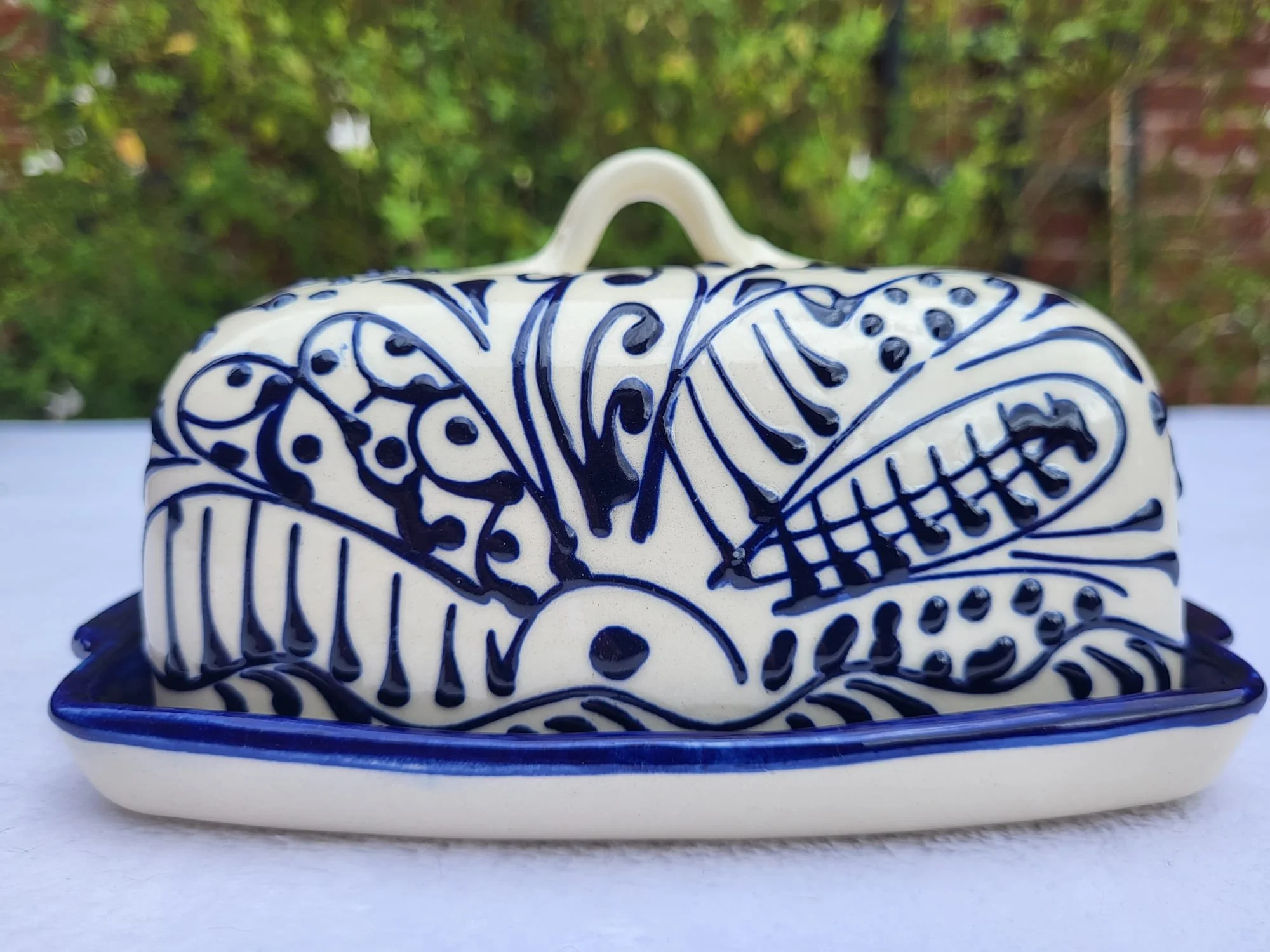 Turquoise hot sale butter dish